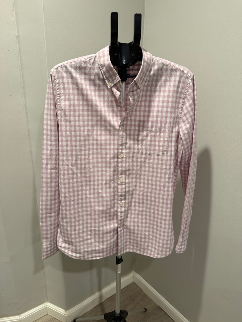 GAP Light Pink Gingham Button-Down Shirt